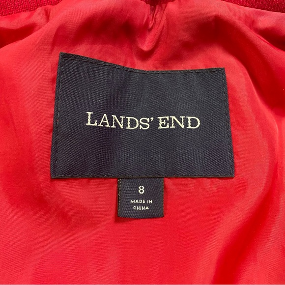 Lands’ end berry red wool jacket - women 8 / m - Landsend - Picture 3 of 7